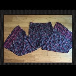 Band Of Gypsies Printed Flare Bell Bottoms